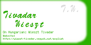 tivadar wieszt business card